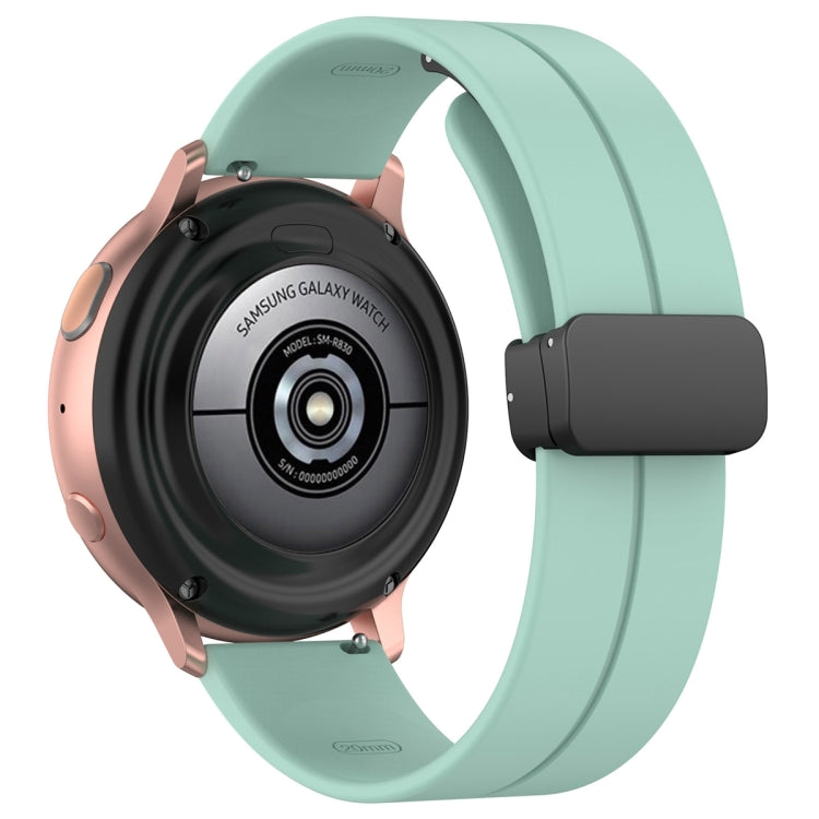 22mm Universal Flat Head Groove Folding Black Buckle Silicone Watch Band(Teal) - Smart Wear by PMC TechLife | Online Shopping South Africa | PMC TechLife