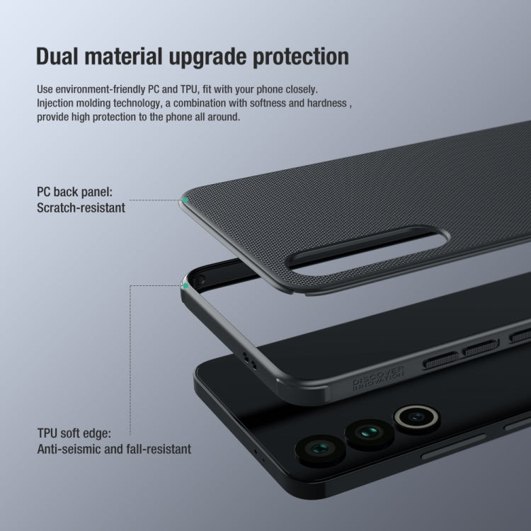 For Meizu 20 NILLKIN Frosted Shield Pro PC + TPU Phone Case(Blue) - Meizu by NILLKIN | Online Shopping South Africa | PMC TechLife | Buy Now Pay Later Mobicred