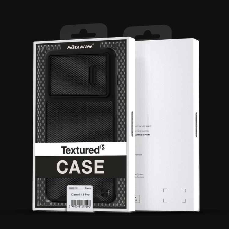 For Xiaomi 13 Pro NILLKIN 3D Textured Nylon Fiber TPU + PC Phone Case(Black) - 13 Pro Cases by NILLKIN | Online Shopping South Africa | PMC TechLife