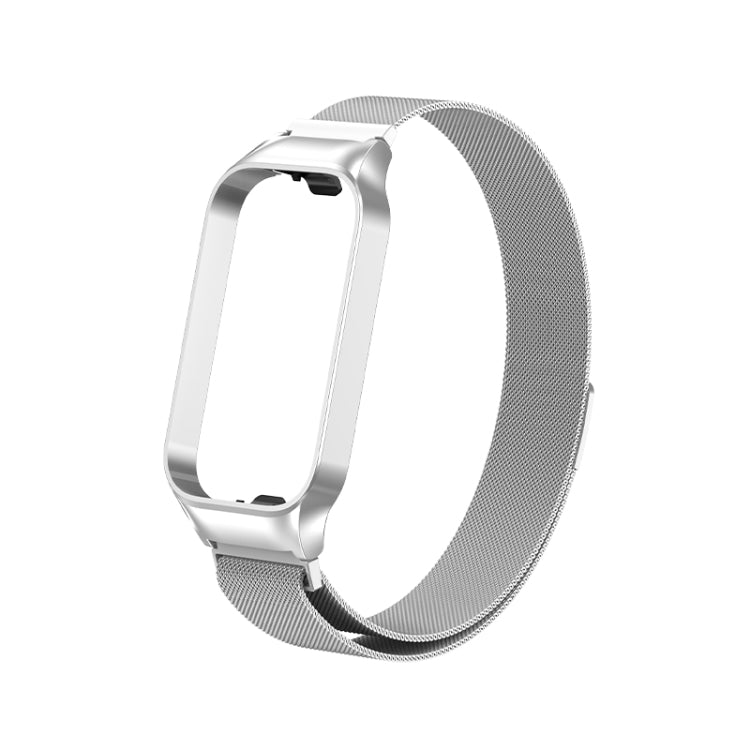 For Redmi Band 2 Milan Magnetic Metal Watch Band(Silver) - Smart Wear by PMC TechLife | Online Shopping South Africa | PMC TechLife