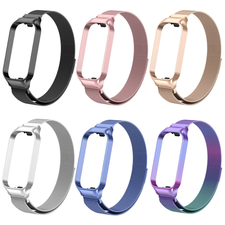 For Redmi Band 2 Milan Magnetic Metal Watch Band(Rose Gold) - Smart Wear by PMC Jewellery | Online Shopping South Africa | PMC Jewellery