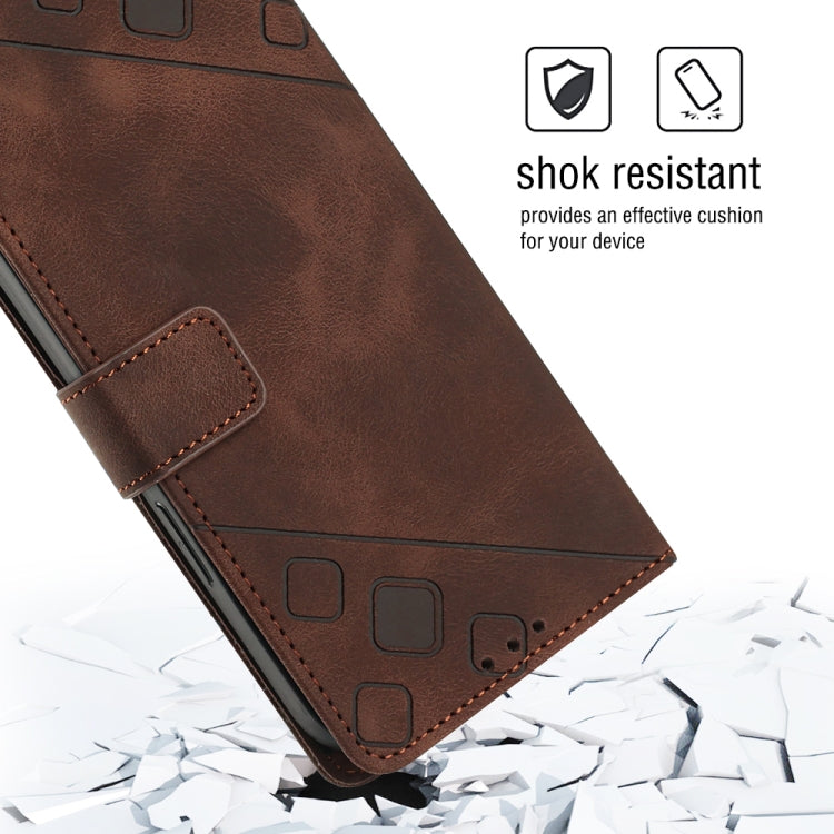 For Samsung Galaxy A03 166mm EU Version Skin-feel Embossed Leather Phone Case(Brown) - free shipping - PMC TechLife - Order now!