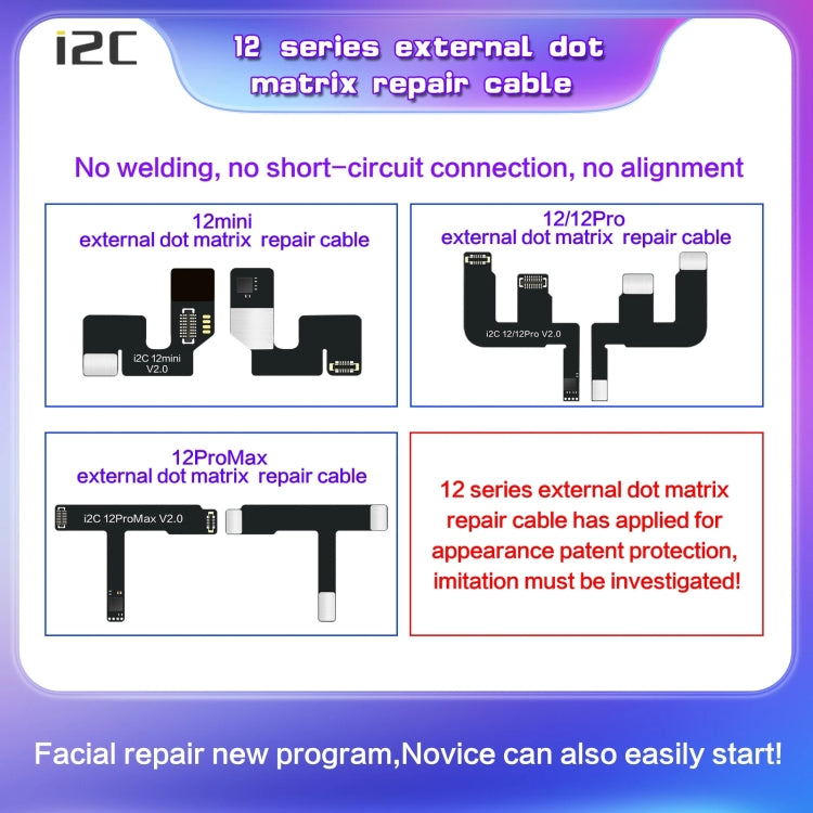 For iPhone 11 Pro / 11 Pro Max i2C MC12 SK-BOX Dot-matrix Flex Cable V2.0 - Test Tools by i2C | Online Shopping South Africa | PMC TechLife | Buy Now Pay Later Mobicred
