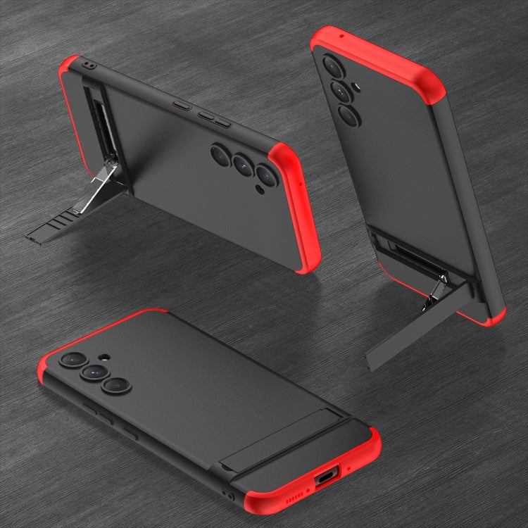 For Samsung Galaxy A54 5G GKK Three Stage Splicing Full Coverage PC Phone Case with Stand(Black Red) - Galaxy Phone Cases by GKK | Online Shopping South Africa | PMC Jewellery