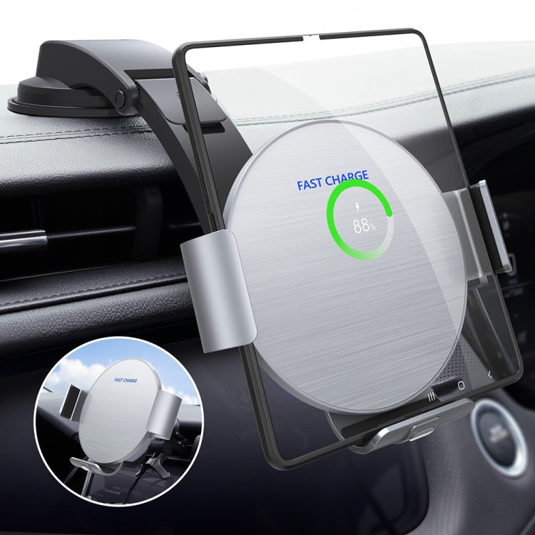 For Samsung Galaxy Z Fold4 / 3 S9 Dual Coil Car Phone Holder Wireless Charger - Wireless Charger Holders by PMC TechLife | Online Shopping South Africa | PMC TechLife