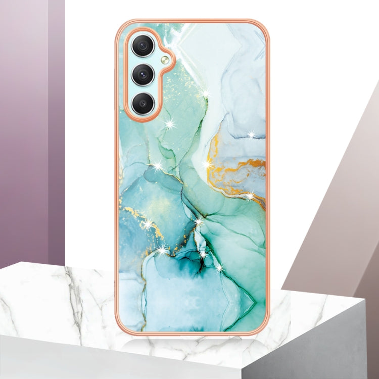 For Samsung Galaxy A24 Electroplating Marble Dual-side IMD Phone Case(Green 003) - free shipping - PMC TechLife - Order now!
