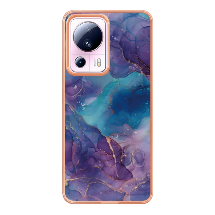 For Xiaomi 13 Lite 5G Electroplating Marble Dual-side IMD Phone Case(Purple 016) - free shipping - PMC TechLife - Order now!