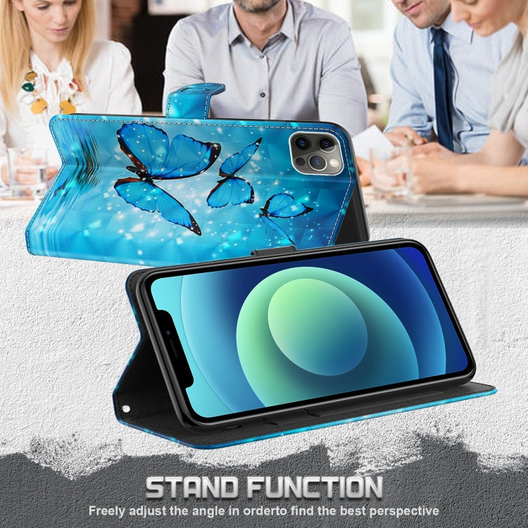 For Xiaomi Redmi Note 12 4G Global 3D Painting Pattern Flip Leather Phone Case(Three Butterflies) - free shipping - PMC TechLife - Order now!