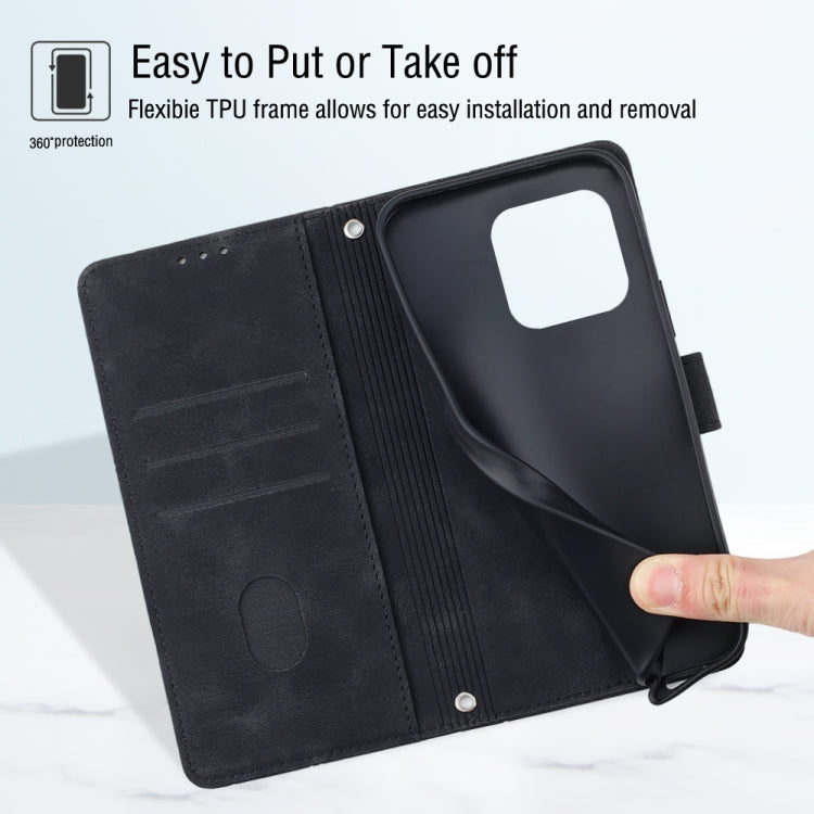 For Xiaomi Poco C55 / Redmi 12C / 11A Skin-feel Embossed Leather Phone Case(Black) - free shipping - PMC TechLife - Order now!
