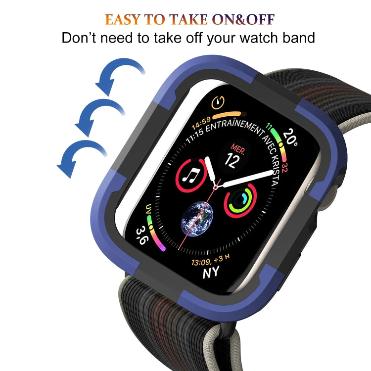 For Apple Watch Series 8 & 7 41mm Armor Frame Watch Case(Purple) - Smart Wear by PMC TechLife | Online Shopping South Africa | PMC TechLife