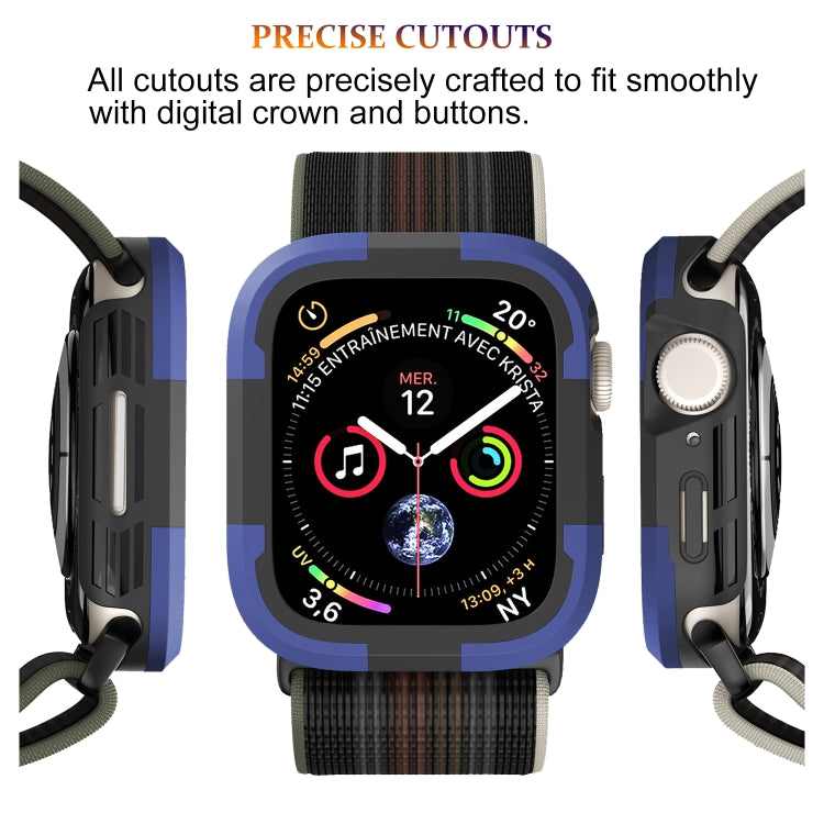 For Apple Watch Series SE 2&6&SE&5&4 44mm Armor Frame Watch Case(Purple) - Smart Wear by PMC TechLife | Online Shopping South Africa | PMC TechLife