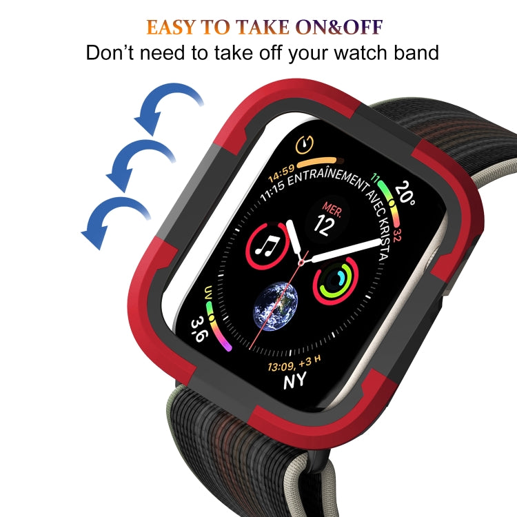For Apple Watch Series 8 & 7 45mm Armor Frame Watch Case(Red) - Smart Wear by PMC TechLife | Online Shopping South Africa | PMC TechLife