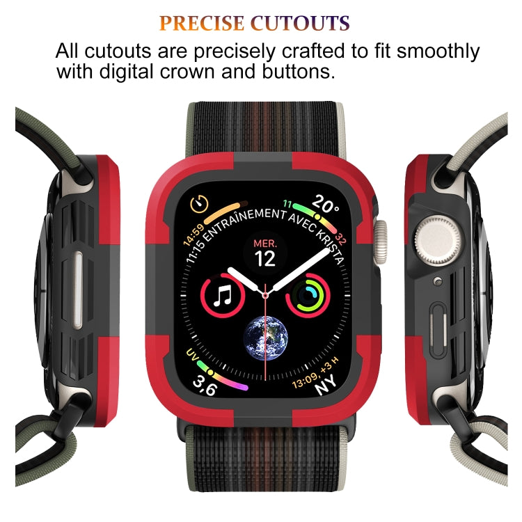 For Apple Watch Series 8 & 7 45mm Armor Frame Watch Case(Red) - Smart Wear by PMC TechLife | Online Shopping South Africa | PMC TechLife