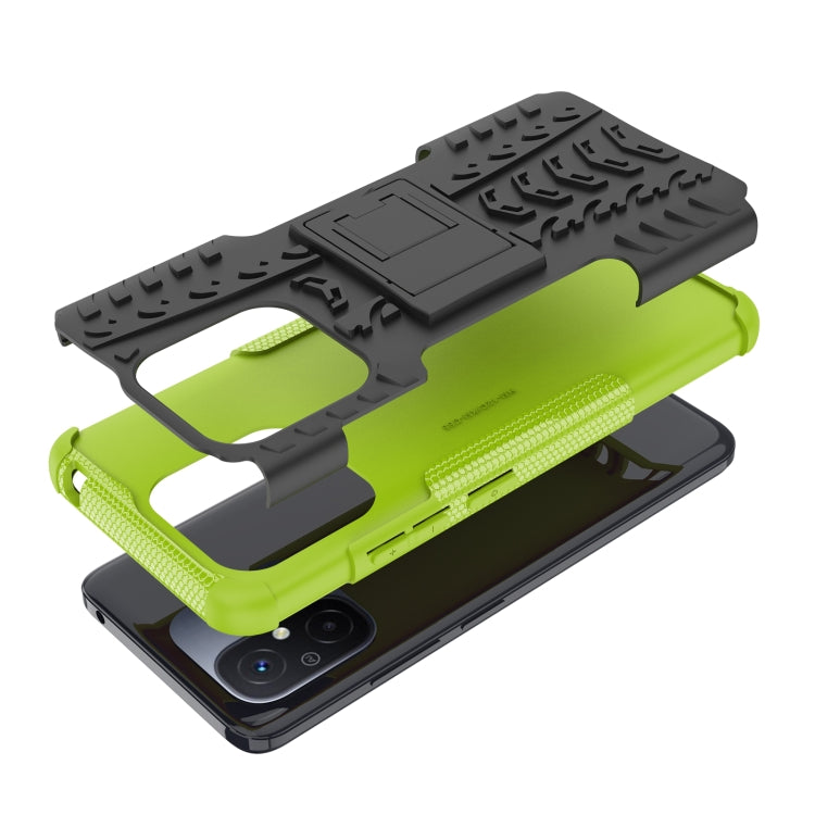 For Xiaomi Redmi 12C Tire Texture TPU + PC Phone Case with Holder(Green) - free shipping - PMC TechLife - Order now!