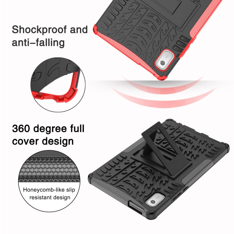 For Lenovo Tab M9 Tire Texture TPU + PC Tablet Case with Holder(Purple) - free shipping - PMC TechLife - Order now!