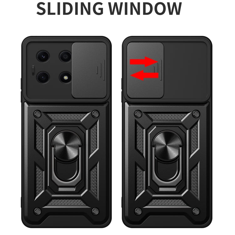 For Honor X8a 4G Sliding Camera Cover Design TPU + PC Phone Case(Black) - free shipping - PMC TechLife - Order now!