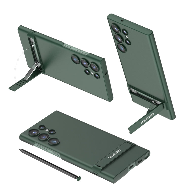 For Samsung Galaxy S23 Ultra 5G GKK Triumph Ultra Thin Full Coverage Phone Case with Stand(Green) - Galaxy S23 Ultra 5G Cases by GKK | Online Shopping South Africa | PMC TechLife