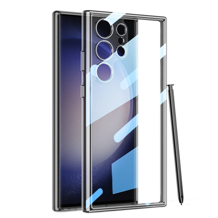 For Samsung Galaxy S23 Ultra 5G GKK Space Frame Transparent PC+TPU Phone Case(Transparent Black) - Galaxy S23 Ultra 5G Cases by GKK | Online Shopping South Africa | PMC Jewellery