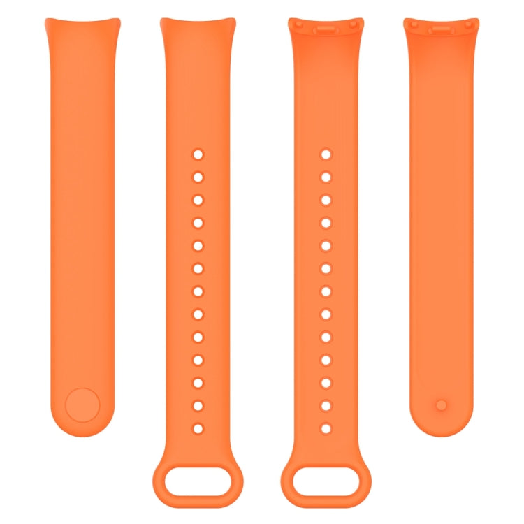 For Xiaomi Mi Band 8 Solid Color Silicone Plug Replacement Watch Band(Orange) - Smart Wear by PMC Jewellery | Online Shopping South Africa | PMC Jewellery
