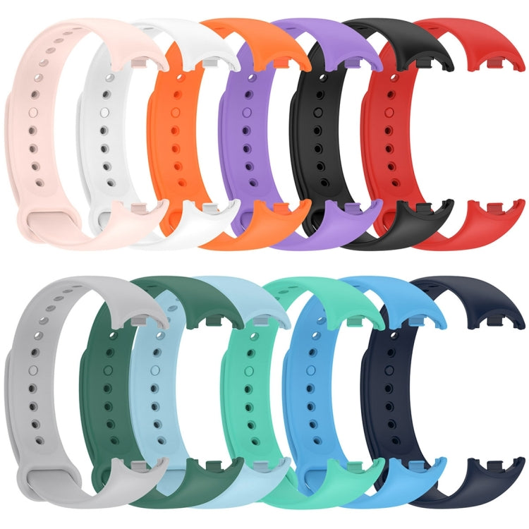 For Xiaomi Mi Band 8 Solid Color Silicone Plug Replacement Watch Band(Midnight Blue) - Smart Wear by PMC TechLife | Online Shopping South Africa | PMC TechLife