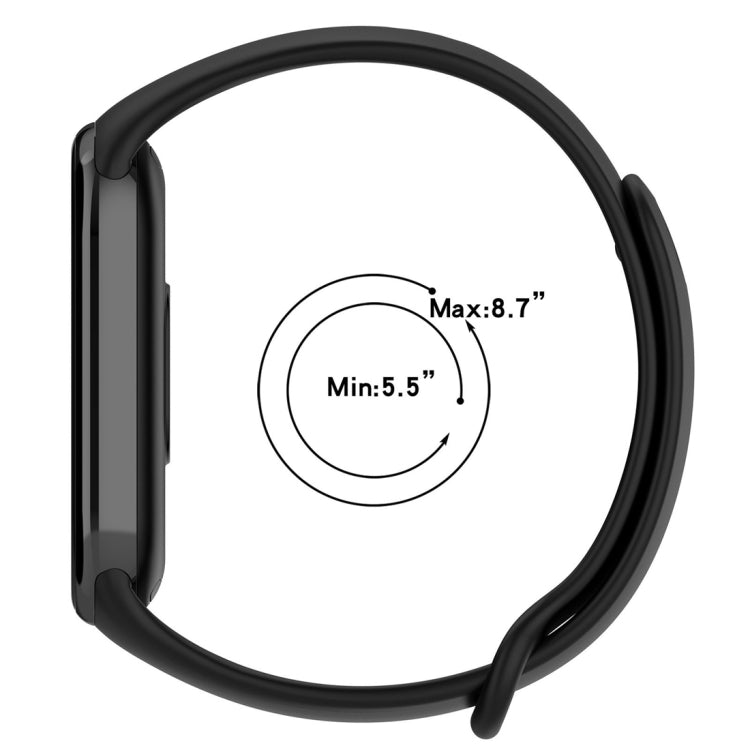 For Xiaomi Mi Band 8 Solid Color Stainless Steel Plug Replacement Watch Band (Blue) - Watch Bands by PMC TechLife | Online Shopping South Africa | PMC TechLife