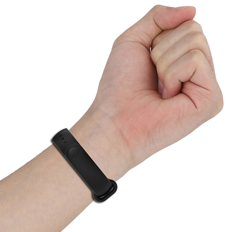For Xiaomi Mi Band 8 Solid Color Stainless Steel Plug Replacement Watch Band (Light Blue) - Watch Bands by PMC TechLife | Online Shopping South Africa | PMC TechLife