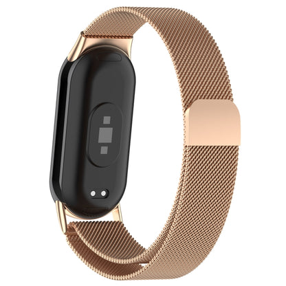 For Xiaomi Mi Band 8 Milanese Metal Watch Band(Rose Gold) - Smart Wear by PMC Jewellery | Online Shopping South Africa | PMC Jewellery