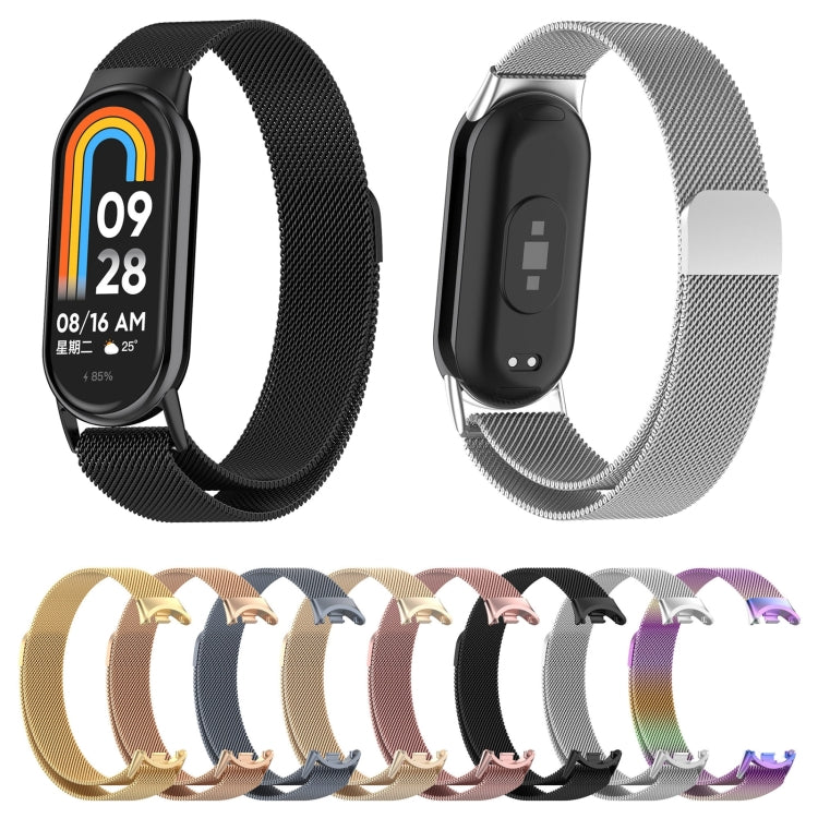 For Xiaomi Mi Band 8 Milanese Metal Watch Band(Gold) - Smart Wear by PMC TechLife | Online Shopping South Africa | PMC TechLife