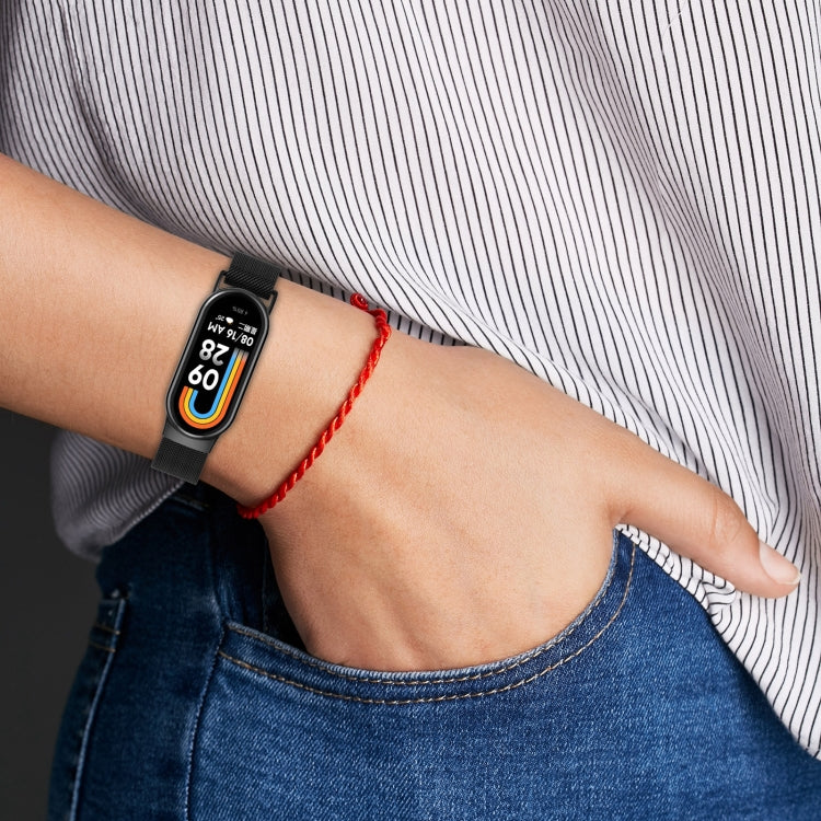 For Xiaomi Mi Band 8 Milanese Metal Watch Band(Colorful) - Smart Wear by PMC TechLife | Online Shopping South Africa | PMC TechLife