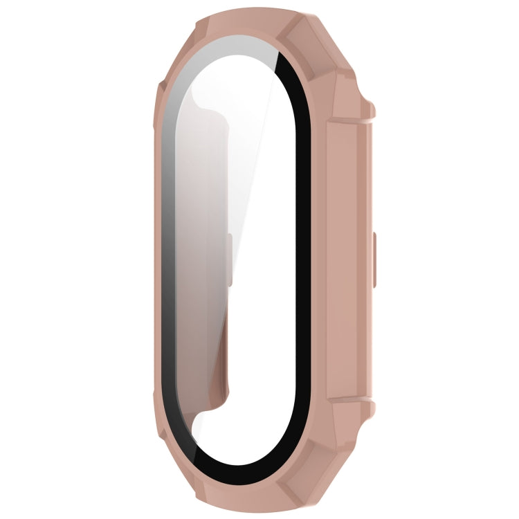 For Xiaomi Mi Band 8 PC + Tempered Glass Integrated Protective Watch Case(Pink) - Smart Wear by PMC TechLife | Online Shopping South Africa | PMC TechLife