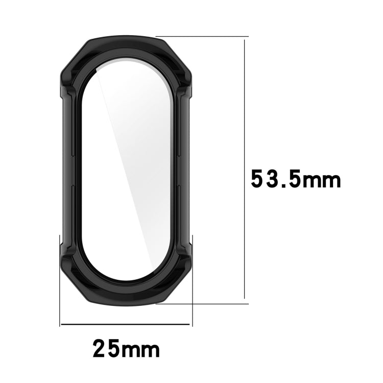 For Xiaomi Mi Band 8 PC + Tempered Glass Integrated Protective Watch Case(Pink) - Smart Wear by PMC TechLife | Online Shopping South Africa | PMC TechLife