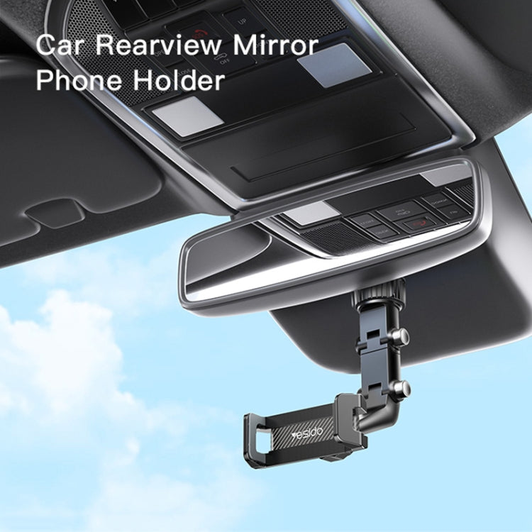 Yesido C192 Car Rearview Mirror Using Phone Holder(Black) - Universal Car Holders by Yesido | Online Shopping South Africa | PMC Jewellery | Buy Now Pay Later Mobicred