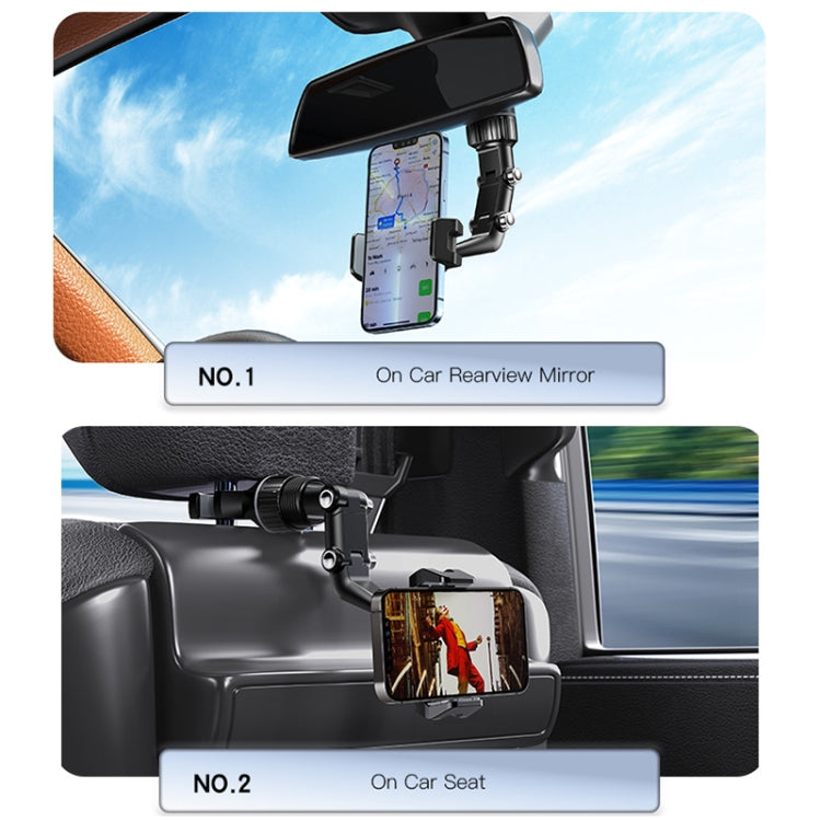 Yesido C192 Car Rearview Mirror Using Phone Holder(Black) - Universal Car Holders by Yesido | Online Shopping South Africa | PMC Jewellery | Buy Now Pay Later Mobicred