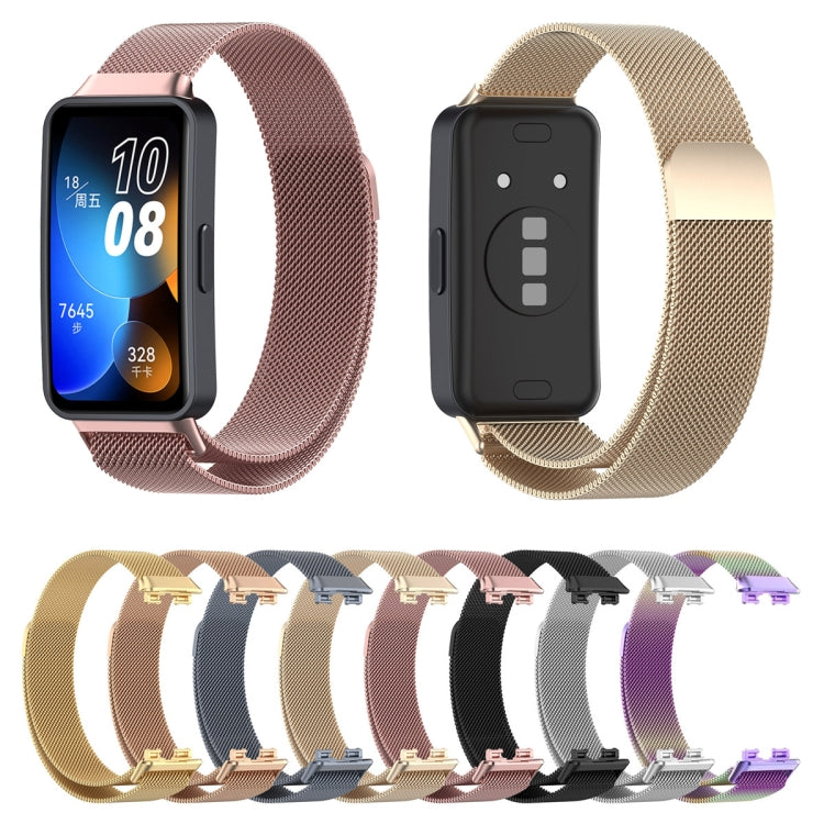 For Huawei Band 10 / 9 / 8 Milanese Metal Watch Band(Black) - Watch Bands by PMC TechLife | Online Shopping South Africa | PMC TechLife | Buy Now Pay Later Mobicred