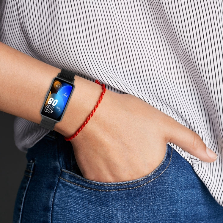 For Huawei Band 10 / 9 / 8 Milanese Metal Watch Band(Silver) - Watch Bands by PMC TechLife | Online Shopping South Africa | PMC TechLife | Buy Now Pay Later Mobicred