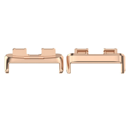 For Huawei Band 8 1 Pair Stainless steel Metal Watch Band Connector(Rose Gold) -  by PMC Jewellery | Online Shopping South Africa | PMC Jewellery