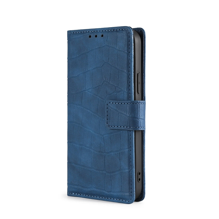For Nokia G22 Skin Feel Crocodile Magnetic Clasp Leather Phone Case(Blue) - free shipping - PMC TechLife - Order now!