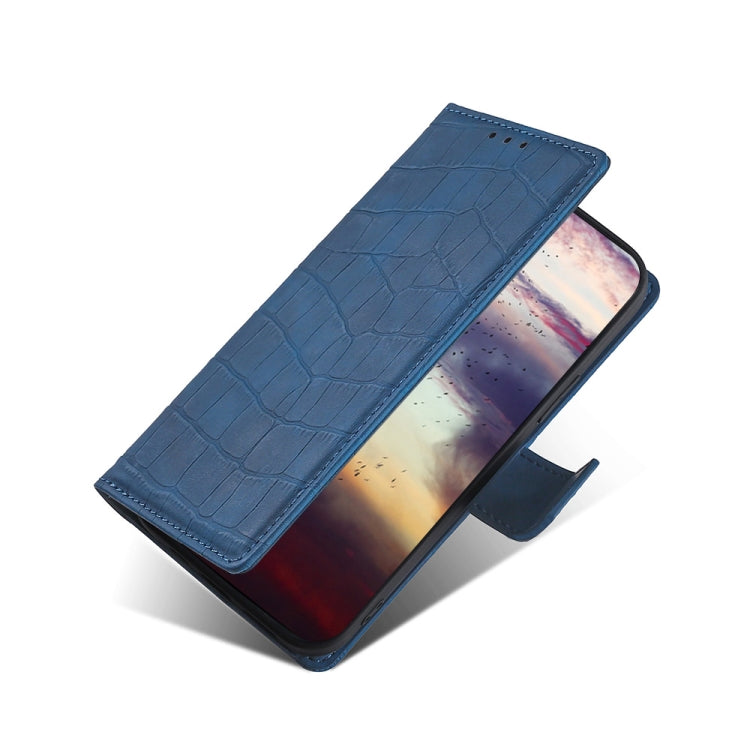 For Nokia G22 Skin Feel Crocodile Magnetic Clasp Leather Phone Case(Blue) - free shipping - PMC TechLife - Order now!