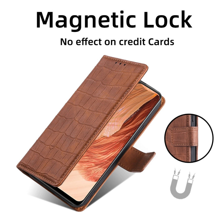 For Nokia G22 Skin Feel Crocodile Magnetic Clasp Leather Phone Case(Blue) - free shipping - PMC TechLife - Order now!