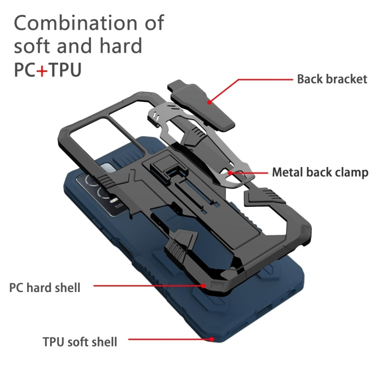 For Samsung Galaxy A34 Armor Warrior Shockproof PC + TPU Phone Case(Blue) - free shipping - PMC TechLife - Order now!