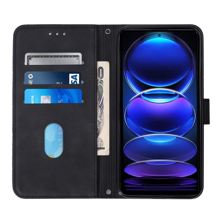 For Xiaomi Redmi Note 12 Pro+ 5G Global Crossbody 3D Embossed Flip Leather Phone Case(Black) - free shipping - PMC TechLife - Order now!