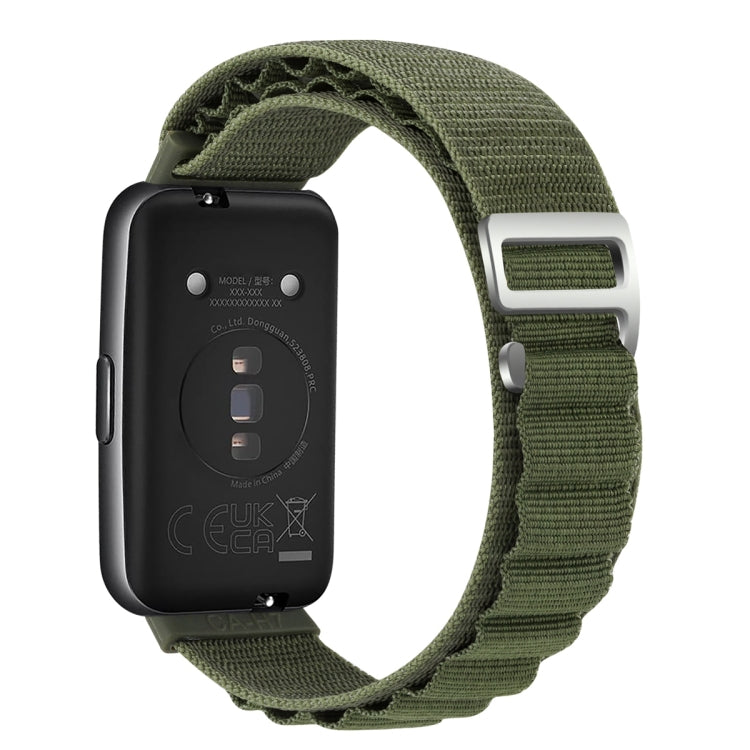 For Huawei Band 7 Loop Nylon Watch Band(Green) - Smart Wear by PMC Jewellery | Online Shopping South Africa | PMC Jewellery