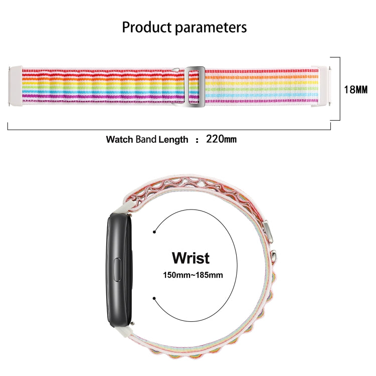 For Huawei Band 7 Loop Nylon Watch Band(Colorful) - Smart Wear by PMC TechLife | Online Shopping South Africa | PMC TechLife