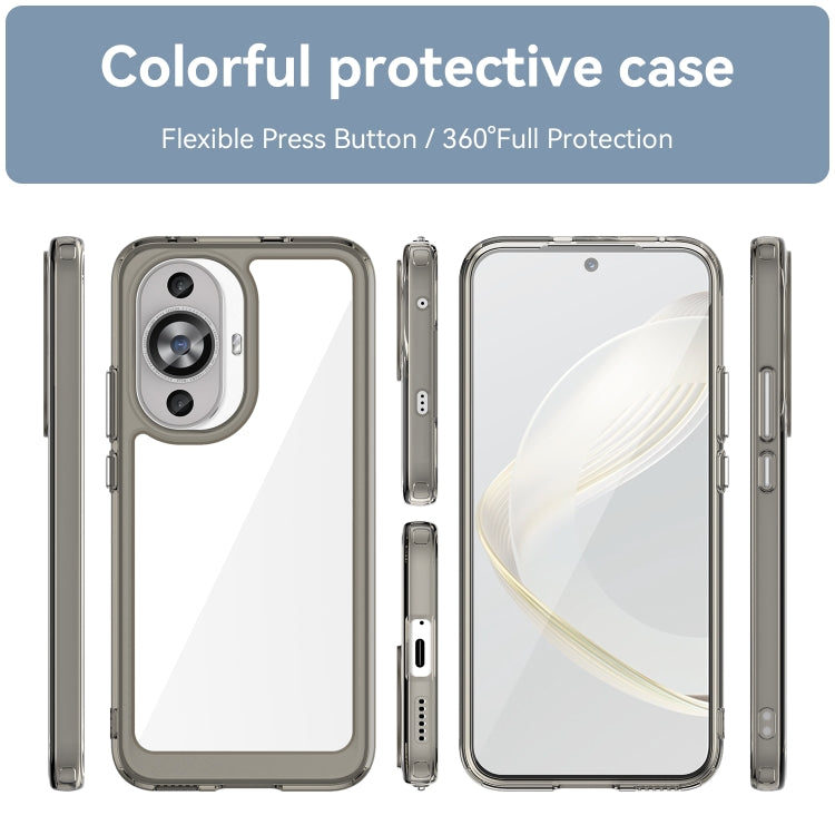 For Huawei Nova 11 Colorful Series Acrylic + TPU Phone Case(Transparent Grey) - free shipping - PMC TechLife - Order now!