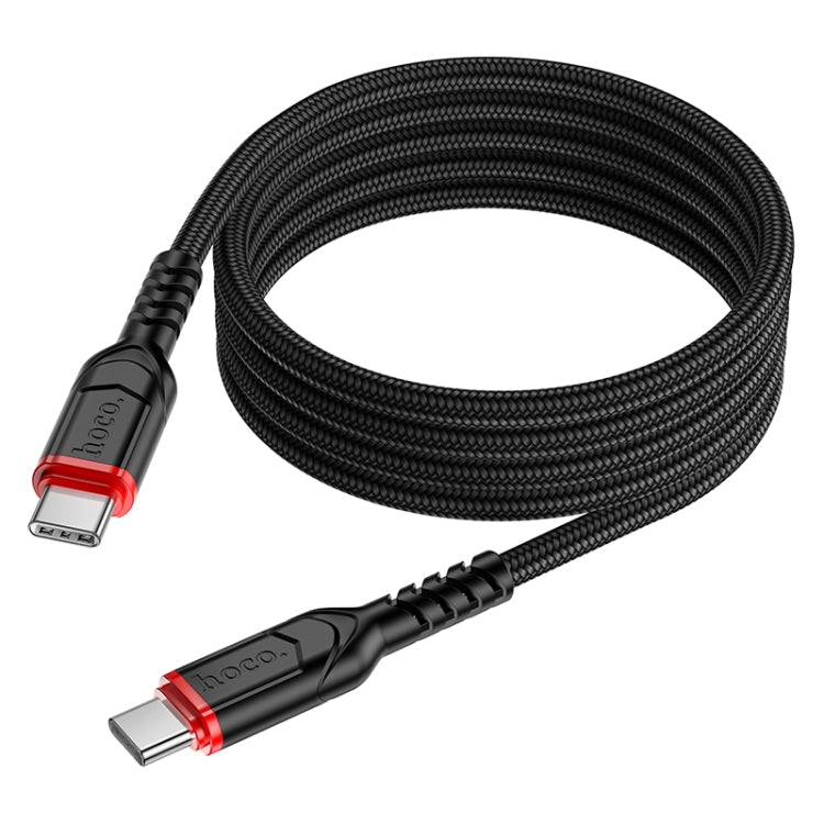 hoco X59 Victory 60W USB-C / Type-C to USB-C / Type-C Charging Data Dable, Length:1m(Black) - USB-C & Type-C Cable by hoco | Online Shopping South Africa | PMC Jewellery