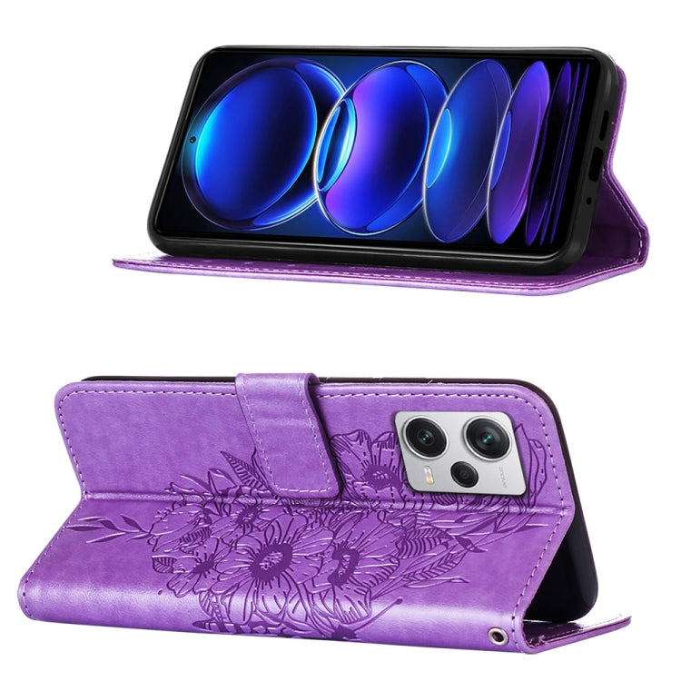 For Xiaomi Redmi Note 12 Pro+ 5G / Note 12 Explorer Embossed Butterfly Leather Phone Case(Light Purple) - free shipping - PMC TechLife - Order now!