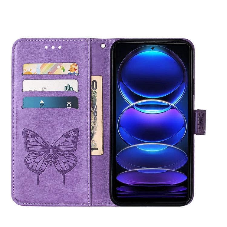 For Xiaomi Redmi Note 12 Pro+ 5G / Note 12 Explorer Embossed Butterfly Leather Phone Case(Light Purple) - free shipping - PMC TechLife - Order now!