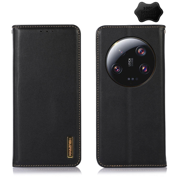 For Xiaomi 13 Ultra KHAZNEH Nappa Top Layer Cowhide Leather Phone Case(Black) - 13 Ultra Cases by PMC TechLife | Online Shopping South Africa | PMC TechLife