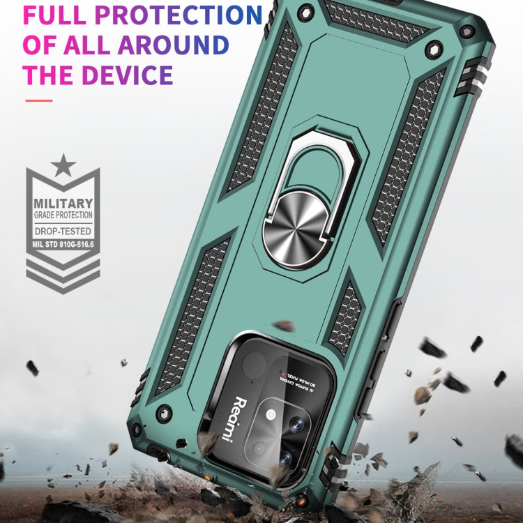 For Xiaomi Redmi 12C / 11A Shockproof TPU + PC Phone Case with Holder(Dark Green) - free shipping - PMC TechLife - Order now!