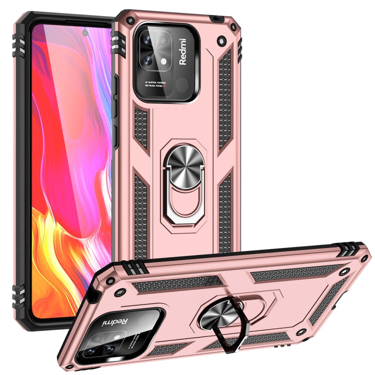 For Xiaomi Redmi 12C / 11A Shockproof TPU + PC Phone Case with Holder(Rose Gold) - free shipping - PMC TechLife - Order now!